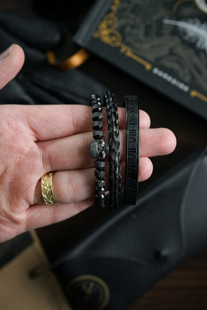 Pack de pulseras Master Skull Signature Black