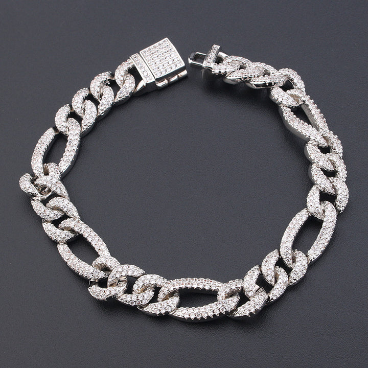 Brazalete Cartier Ice Silver Electroplatinado Microzircones