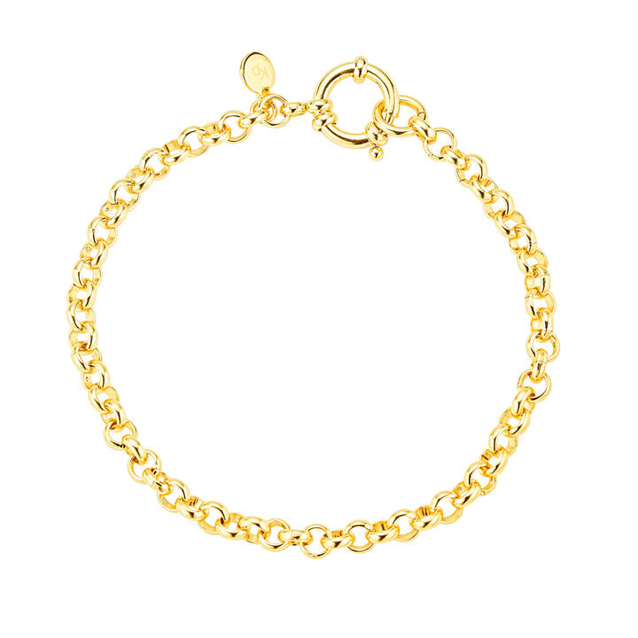 Brazalete Rolo 5mm Electroplatinado en Oro 18k