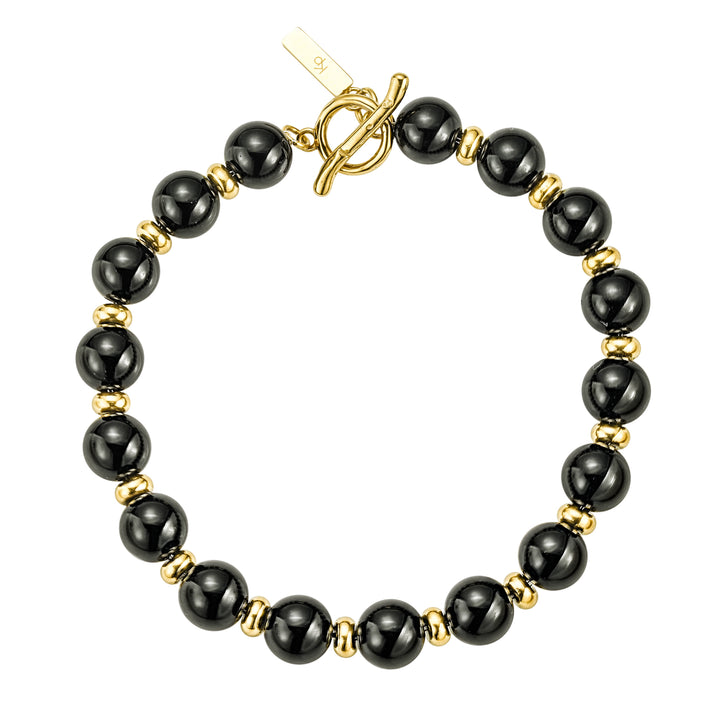 Pulsera Onyx Invictus Luxury Electroplatinada en Oro 18k