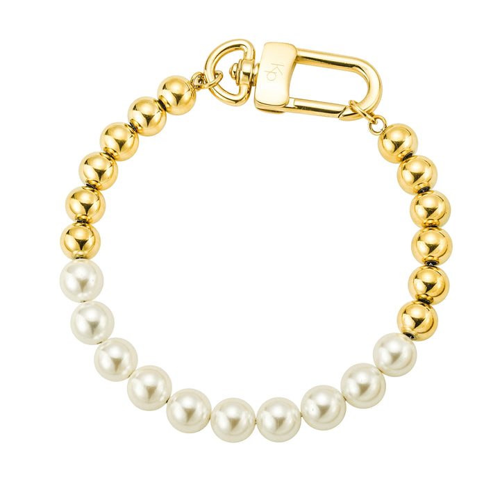 Pulsera Pearls & Gold Luxury Electroplatinada en Oro 18k