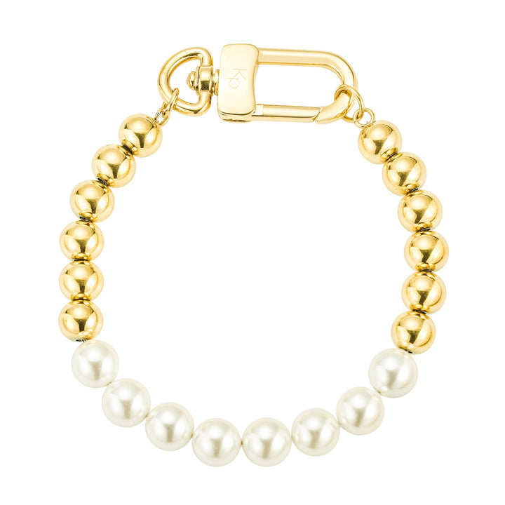 Pulsera Pearls & Gold Luxury Electroplatinada en Oro 18k