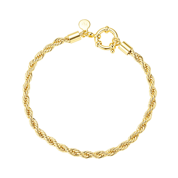 Brazalete Rolo 5mm Electroplatinado en Oro 18k