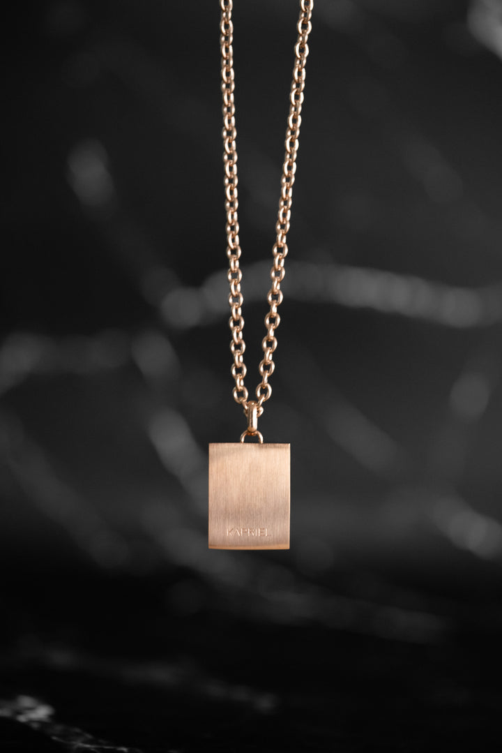 Parfum Gold (Pendiente y Collar) SS316L Elect.18k Onyx