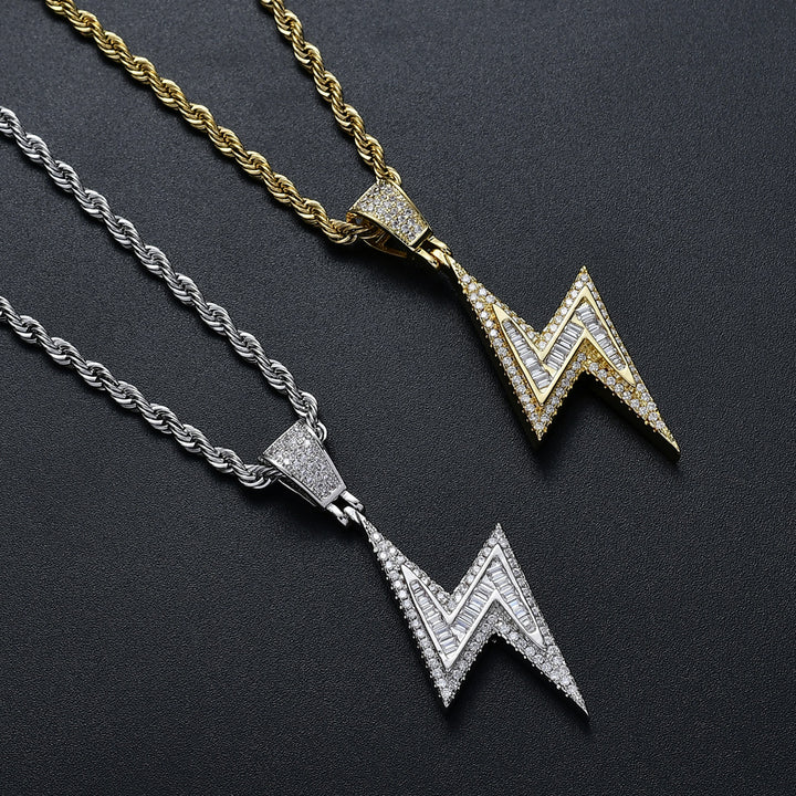Savage Ice Thunder  (Pendiente & Collar) Electroplatinada