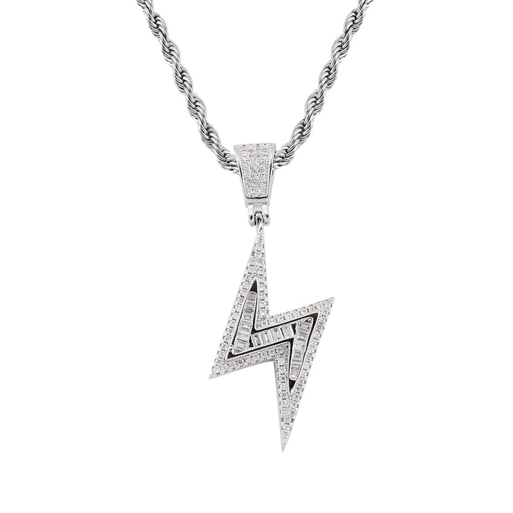 Savage Ice Thunder  (Pendiente & Collar) Electroplatinada