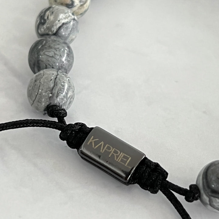 Pulsera Obsidiana Copo de Nieve Ajustable