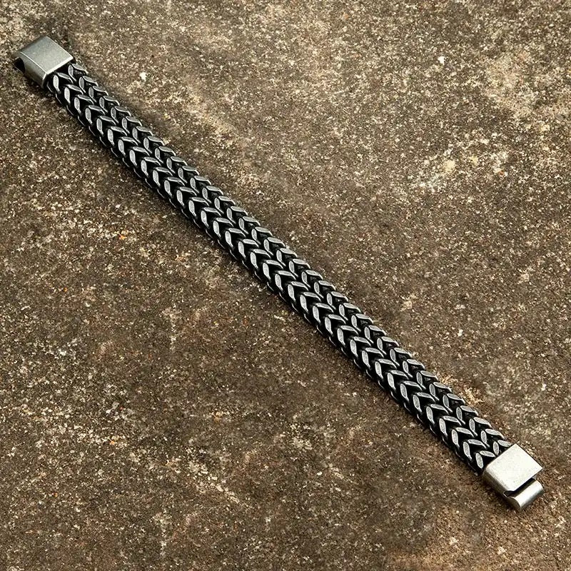 Pulsera Iron Double Snake Acero Inoxidable 316L