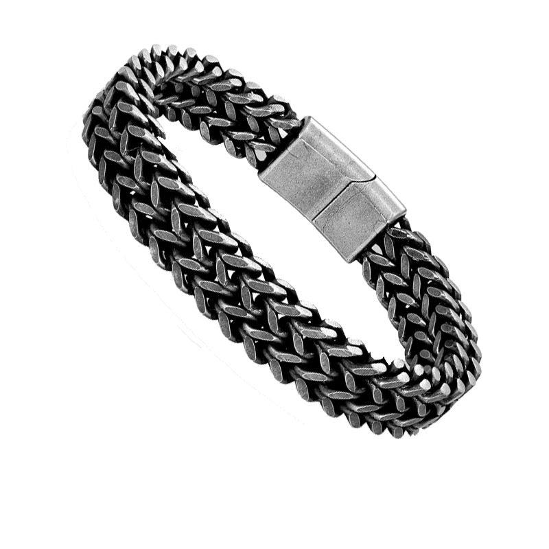 Pulsera Iron Double Snake Acero Inoxidable 316L