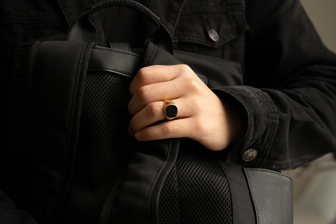 Anillo Gentleman Gold Electroplatinado