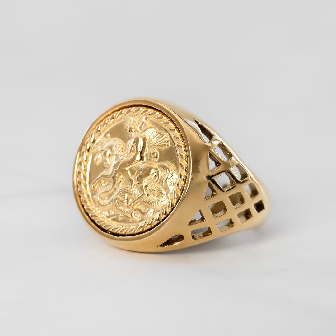 Anillo St. George Gold Victorian Edition Electroplatinado Oro 18k