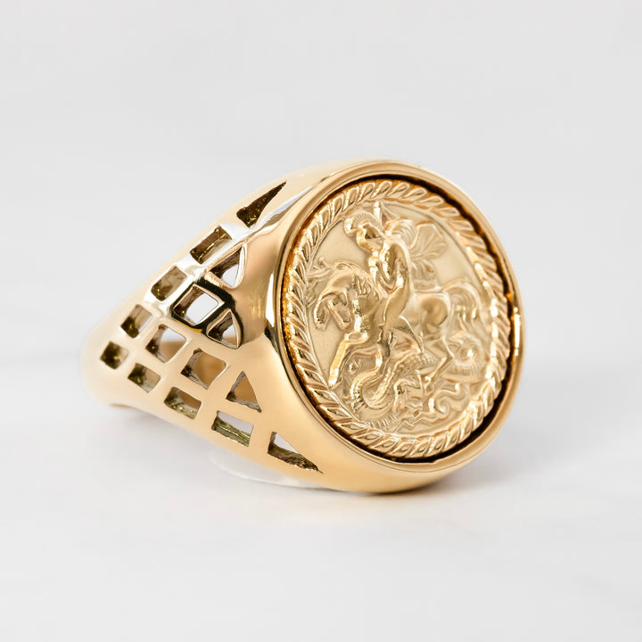 Anillo St. George Gold Victorian Edition Electroplatinado Oro 18k