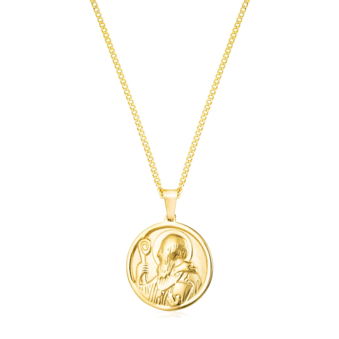Crux Sanctis Patris Benedicti (San Benito) SS 316L Electroplatinada 18k