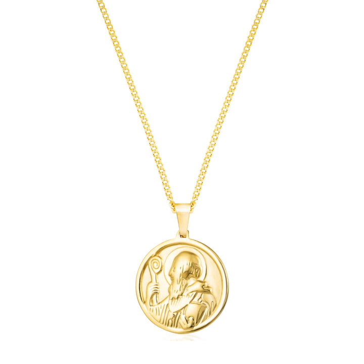 Crux Sanctis Patris Benedicti (San Benito) SS 316L Electroplatinada 18k