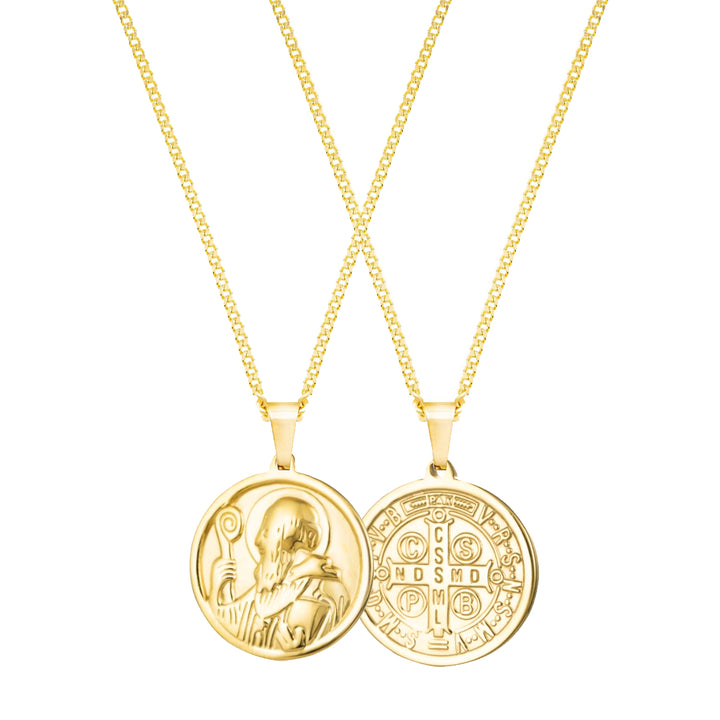 Crux Sanctis Patris Benedicti (San Benito) SS 316L Electroplatinada 18k