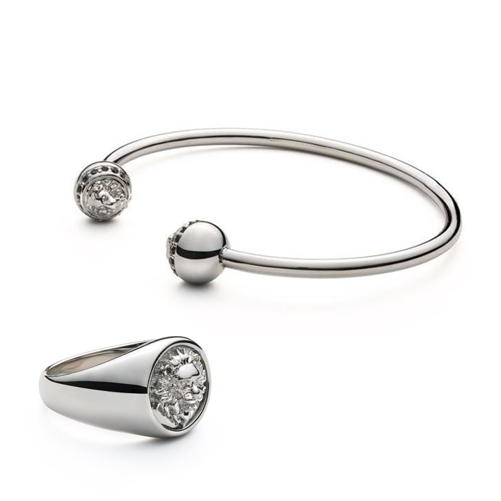 Pack Wild Silver- Brazalete y anillo